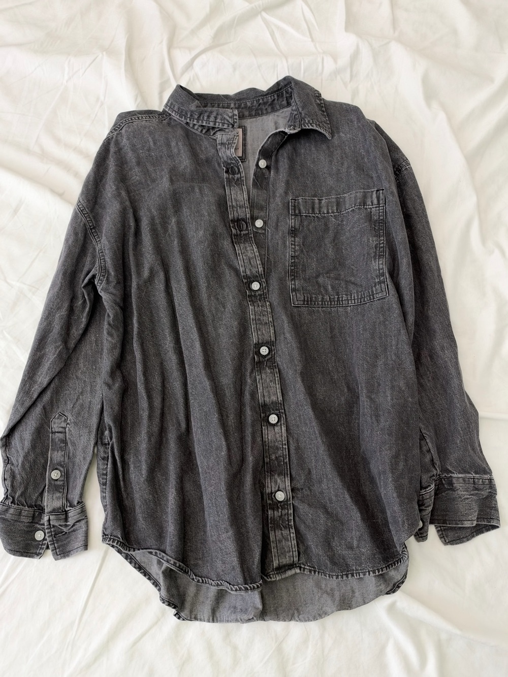 ⭐️ SO Washed Black Button-Up Shirt size large
